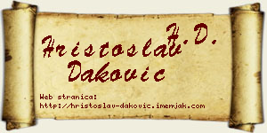 Hristoslav Daković vizit kartica